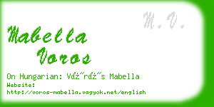 mabella voros business card